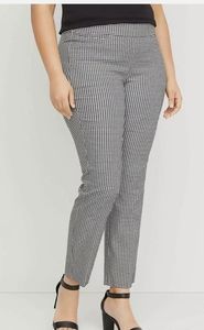 💜 NWT LB stretch reg skinny ankle pants checkered 28